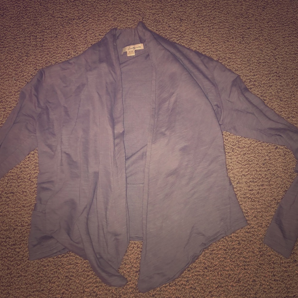 High-low open sweater